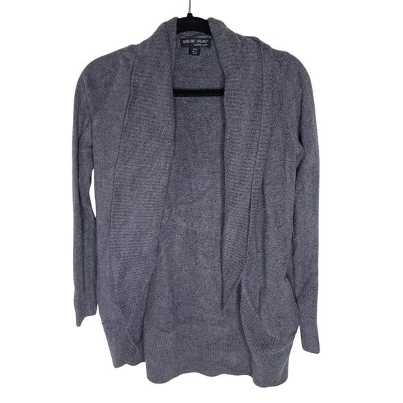 Barefoot Dreams Womens CozyChic Lite Knit Circle Cardigan Xsm/sm Gray Open Front - Picture 1 of 5